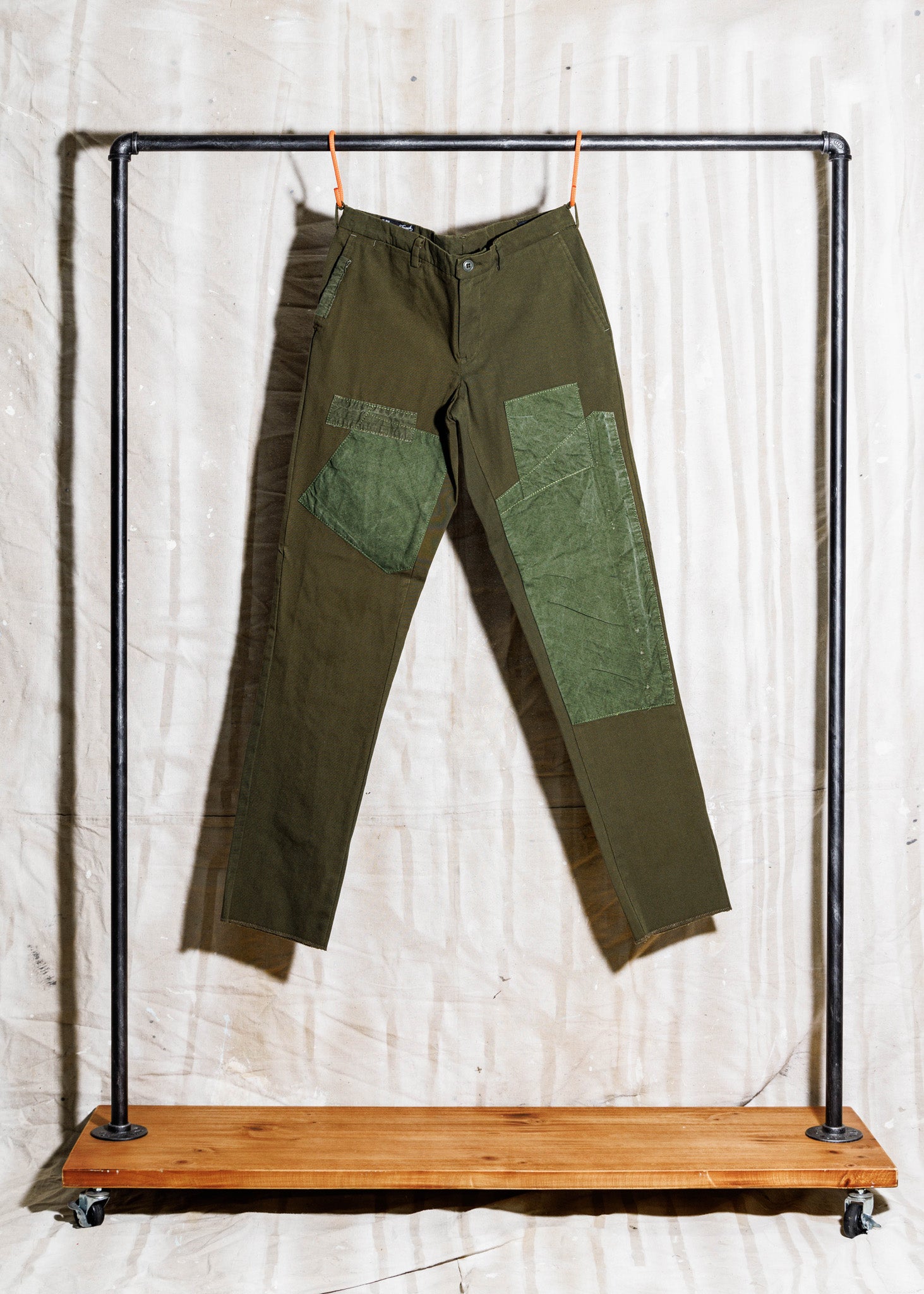 AMERICAN TRENCH Hamid Holloman x Premium Slim-Fit Canvas Trousers with Sanded Finish | 31 Waist