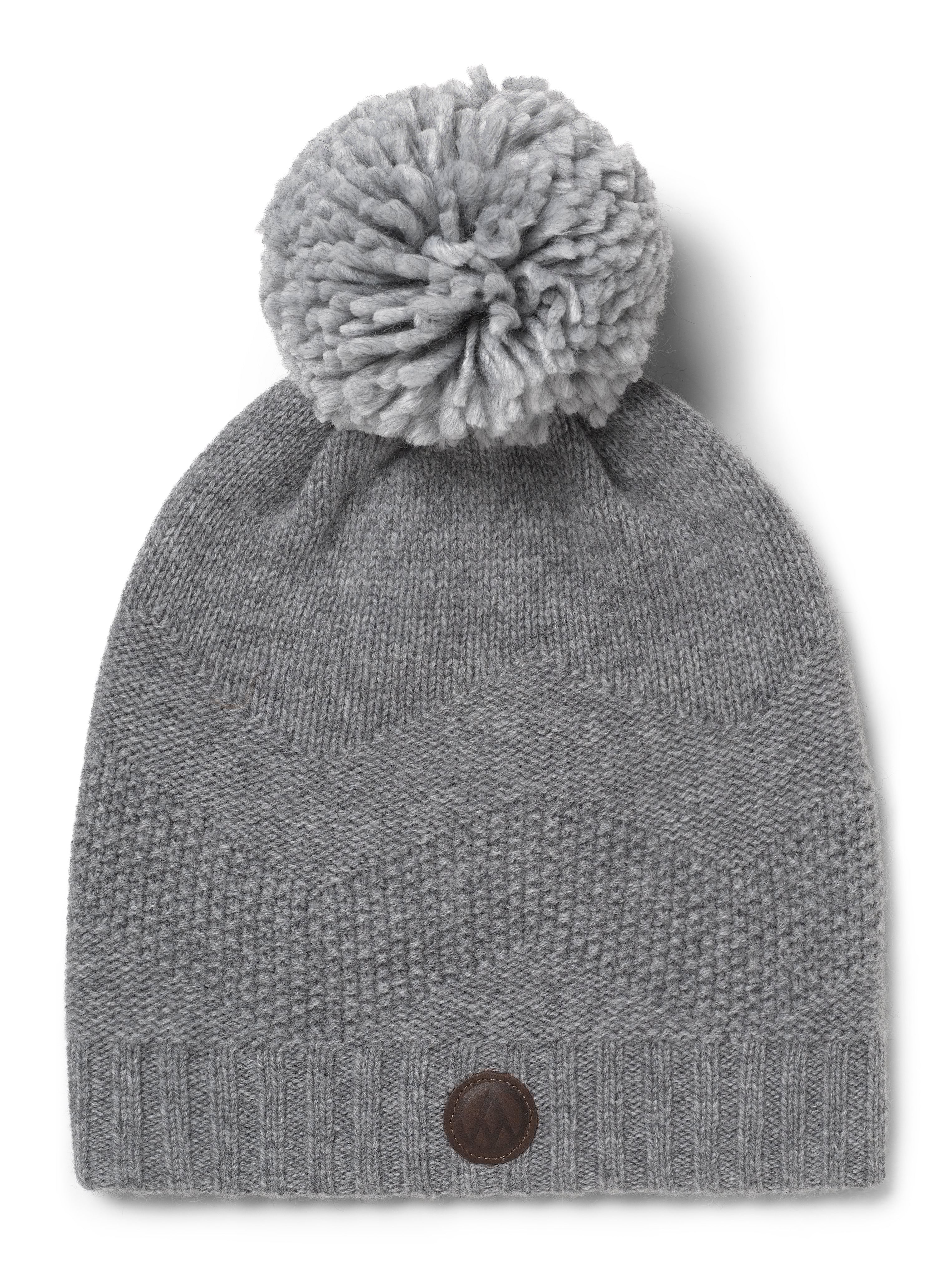 Alps & Meters Men's Heathered Cashmere Alpine Beanie with Cable-Knit Design | Winter Wool Hat for Cold Weather | Premium Soft Knit Headwear