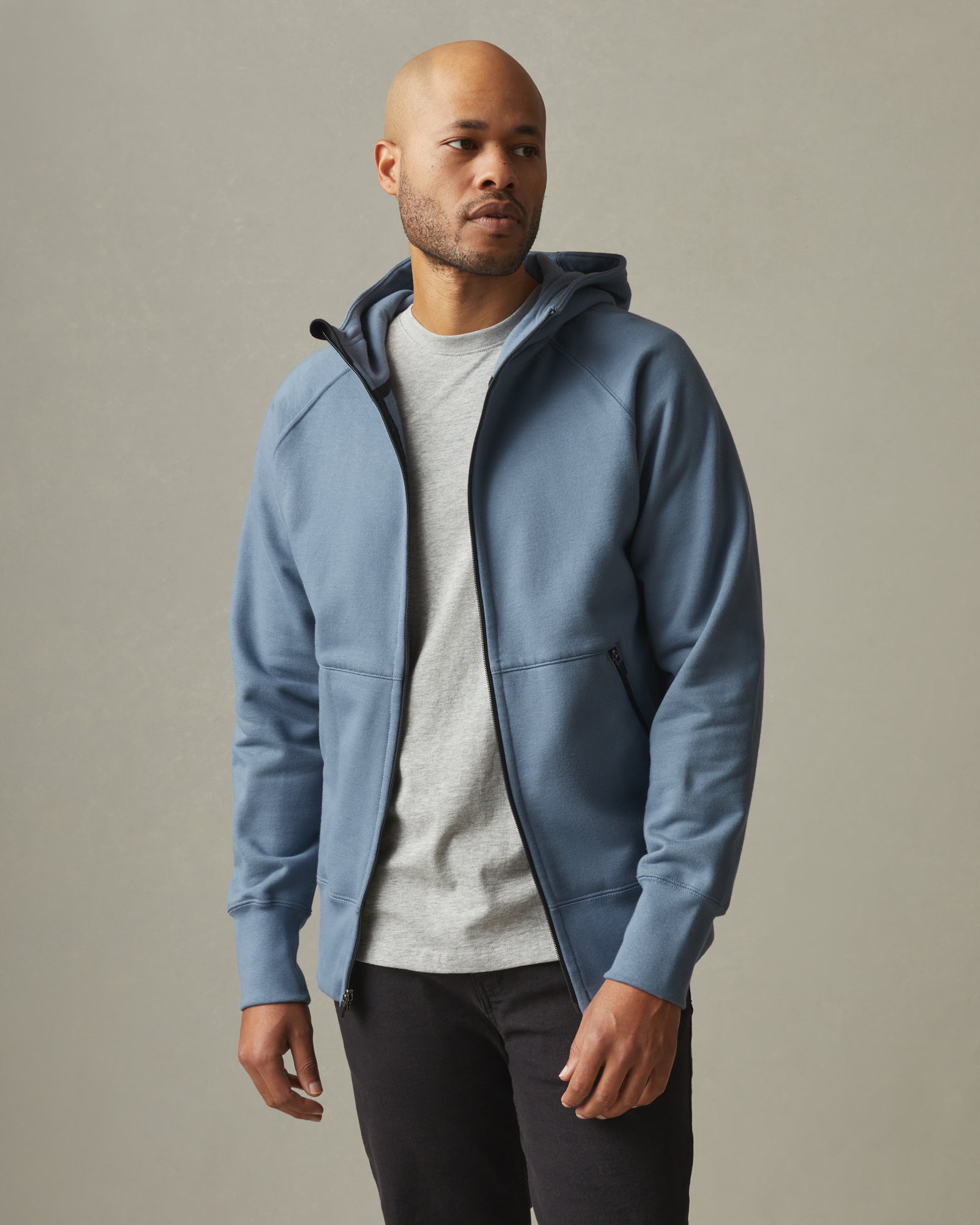AMERICAN GIANT Storm Full-Zip Weatherproof Jacket in Twilight Gray
