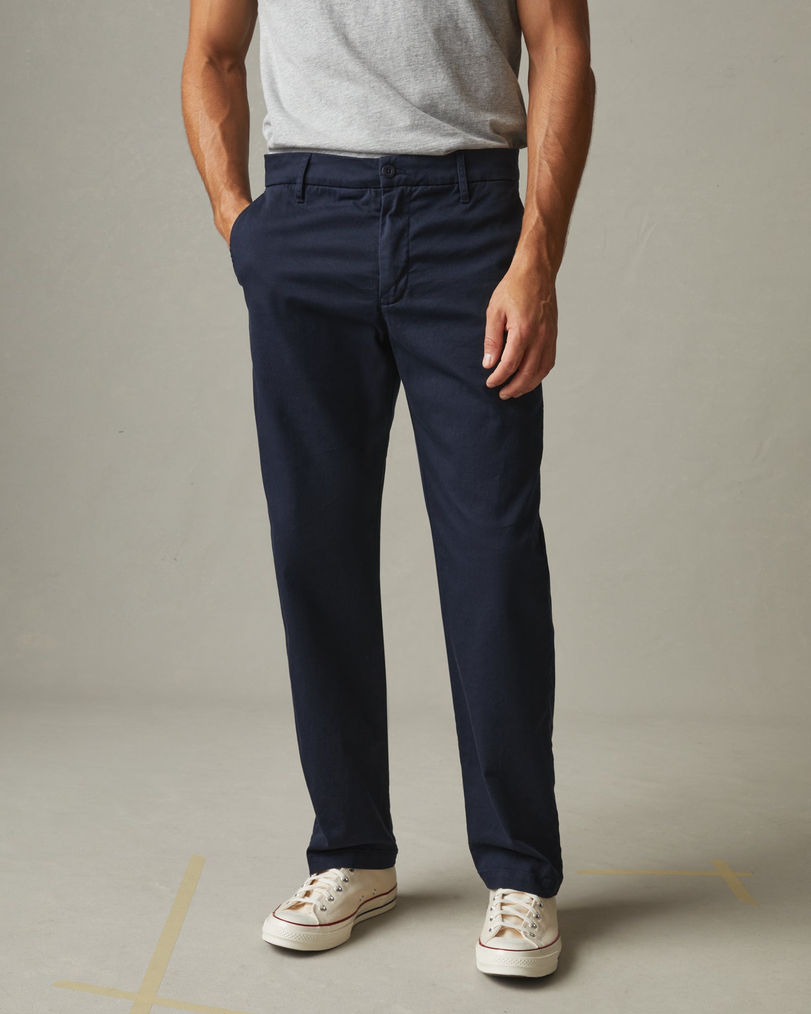 AMERICAN GIANT Premium Workwear Chinos in Navy Blue