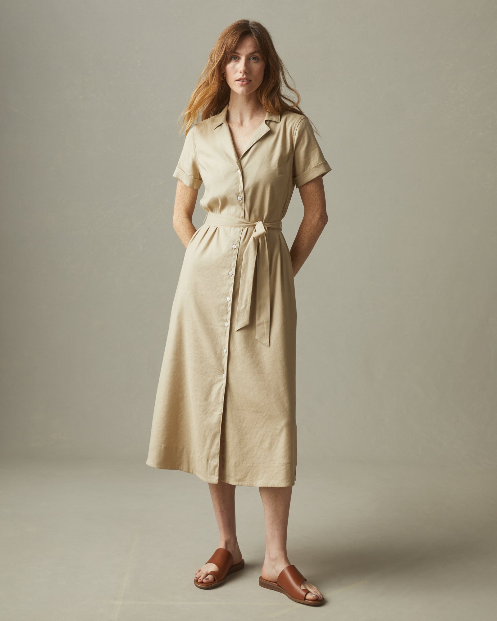 AMERICAN GIANT Everyday Versatile Dress in Rye Field Tones