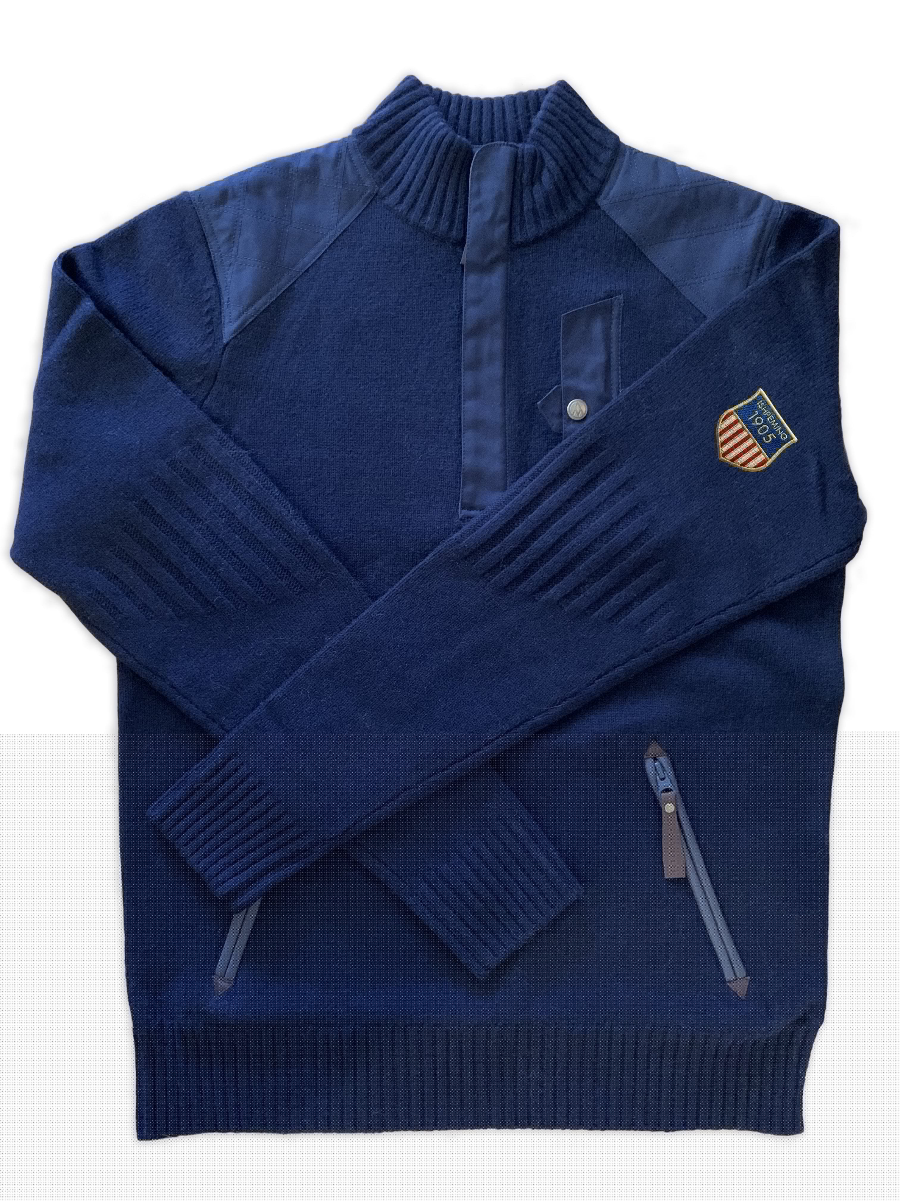 Alps & Meters Ishpeming Alpine Heritage Wool Crewneck Sweater | Men's Weatherproof Expedition-Grade Pullover