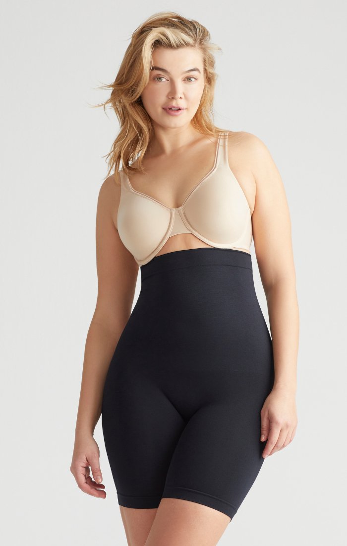 ALEXEVENINGS SmoothFit Body Shapers: Tummy Control High-Waisted Sculpting Shorts for Thinchic
